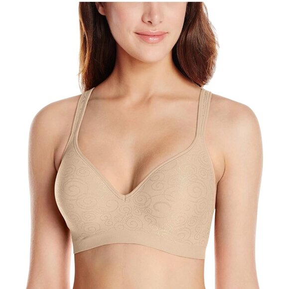 Bali Womens Comfort Revolution Wire-Free Bra Size 40DD Beige Nylon Spandex NEW - Picture 13 of 14